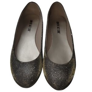 Lower East Side Bronze Metallic Fabric Flats Size 10 Very Good Condition